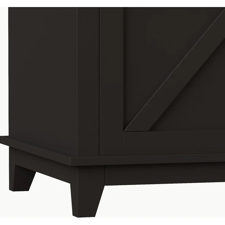 Küchenschrank(105×38.4×180cm), Hochschrank Küchenbuffet, Vitrinenschrank, Buffetschrank mit Verstellbaren Ablagen, Sideboard mit LED-Beleuchtung,Variable Lichtfarben, schwarz--Schwarz--105x38.4x180cm--YOUDENOVA – Bild 8