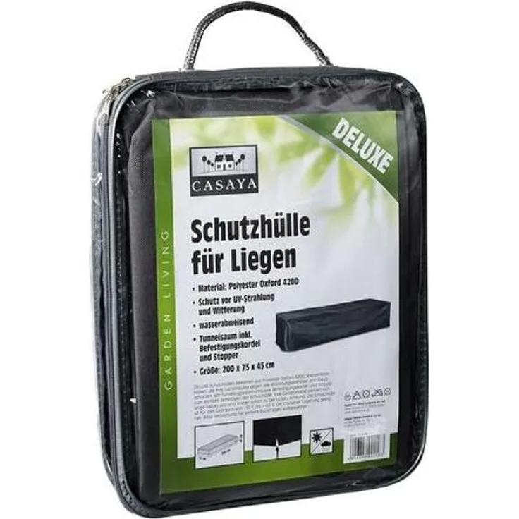 CASAYA Schutzhülle Deluxe für Gartenmöbel 200 x 75 x 45 cm
