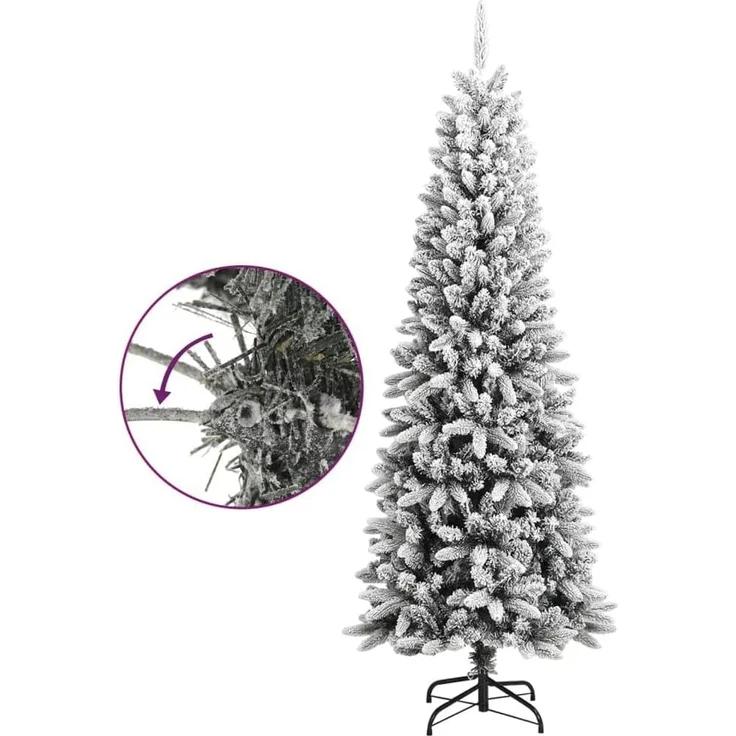 vidaXL Künstlicher Weihnachtsbaum Beschneit 210 cm PVC&PE 345191 – Bild 7