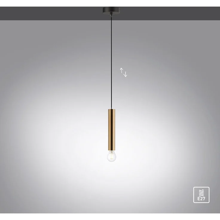 Leuchten Direkt 15617-60 BRUNA Pendelleuchte 1-flammig Messing Matt – Bild 1