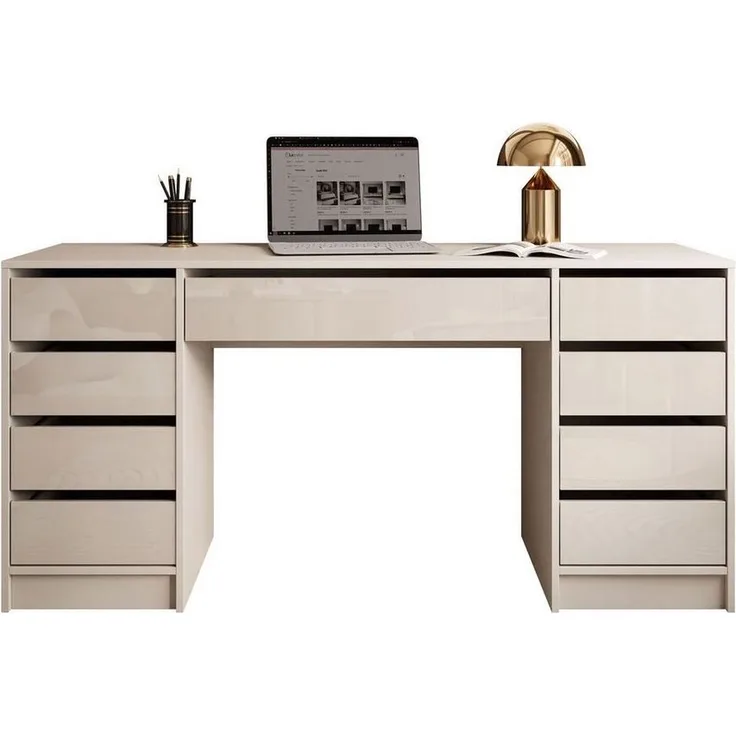 Lookway Schreibtisch MADA DOUBLE mit Schubladen (1x Schreibtisch), Breite: 157cm