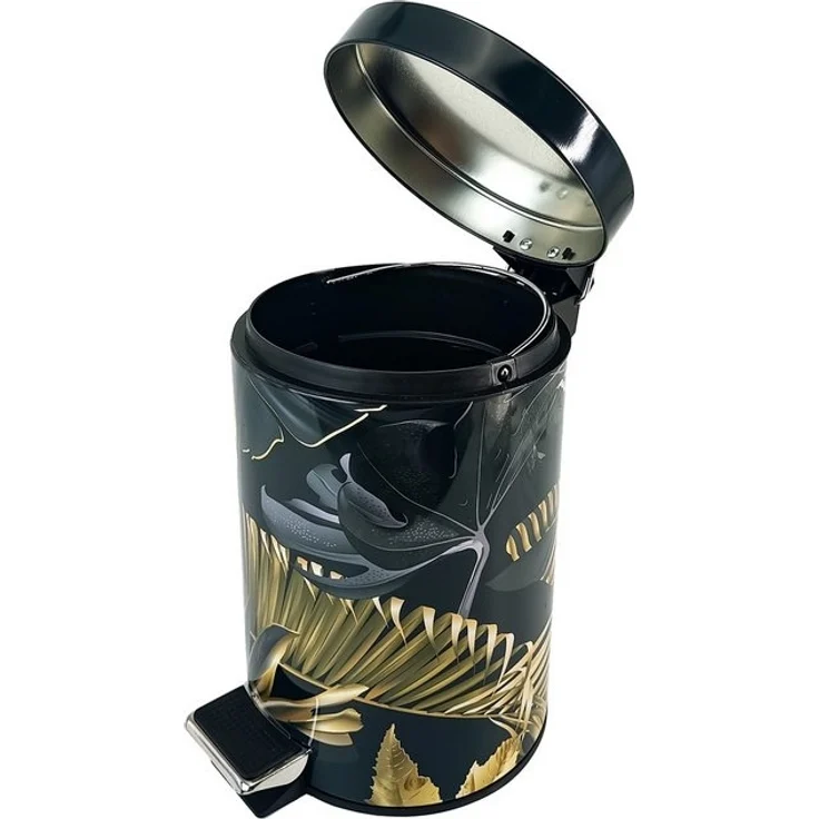 Sanilo Kosmetikeimer Golden Leaves, 3 Liter, Bad Mülleimer mit Absenkautomatik & Innenbehälter – Bild 4