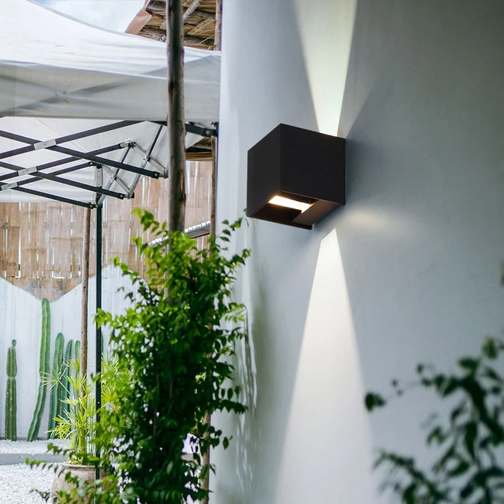 LED Außen-Wandleuchte, Aluminium, schwarz, IP54 – Bild 5