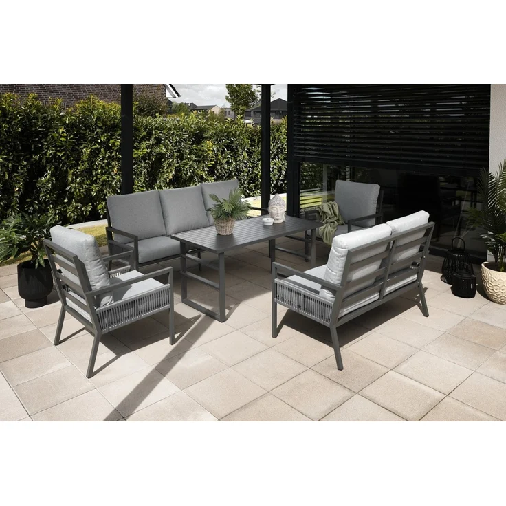 Primaster Gartenmöbel-Set Tarent Alu Sitzgruppe Lounge Set wetterfest – Bild 5