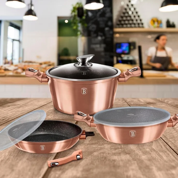 Berlinger Haus Berlinger Haus Satz Granittöpfe 6 Stück Metallic Line Rose Gold BH7051 – Bild 9