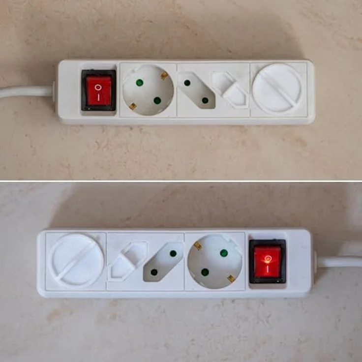 Steckdosen Abdeckung, 2 Stück, in Weiß, aus Silikon, Steckdosenschutz vor Spritzwasser, Staub, Deckel für Eurostecker Typ C Steckdose, Kappe für Öffnungen von Mehrfachstecker, Möbel Steckdosenleiste – Bild 8