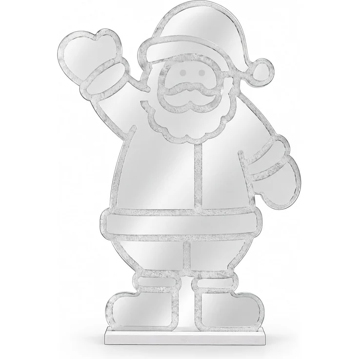 LED Infinity Spiegel Weihnachtsmann 45 cm mit Timer, Weihnachtsdeko innen – Bild 2