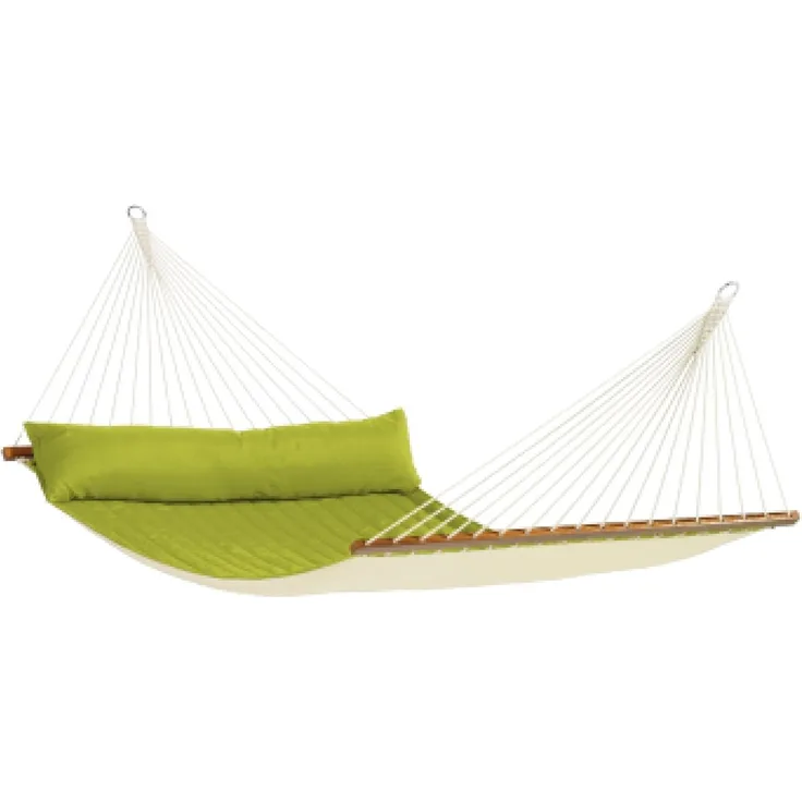 La Siesta Hängematte ALABAMA avocado grün Gefütterte Stabhängematte Kingsize