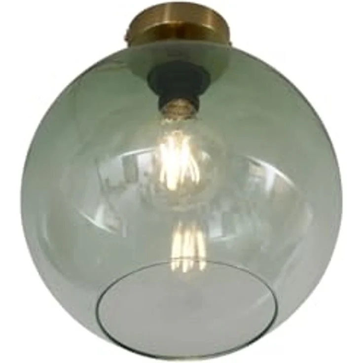 Qazqa Deckenleuchte Sandra, ohne Leuchtmittel, Extra-Warmweiß, QAZQA Deckenleuchte, e27, Grün, Glas, Art Deco – Bild 6