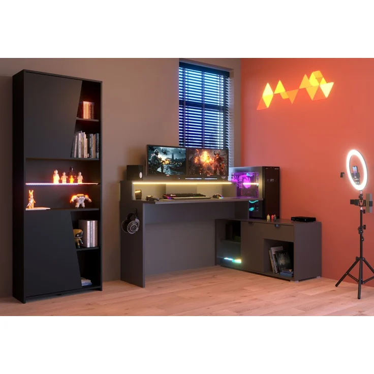 Parisot Work Gaming Set in schwarz und grau mit LED – Bild 6