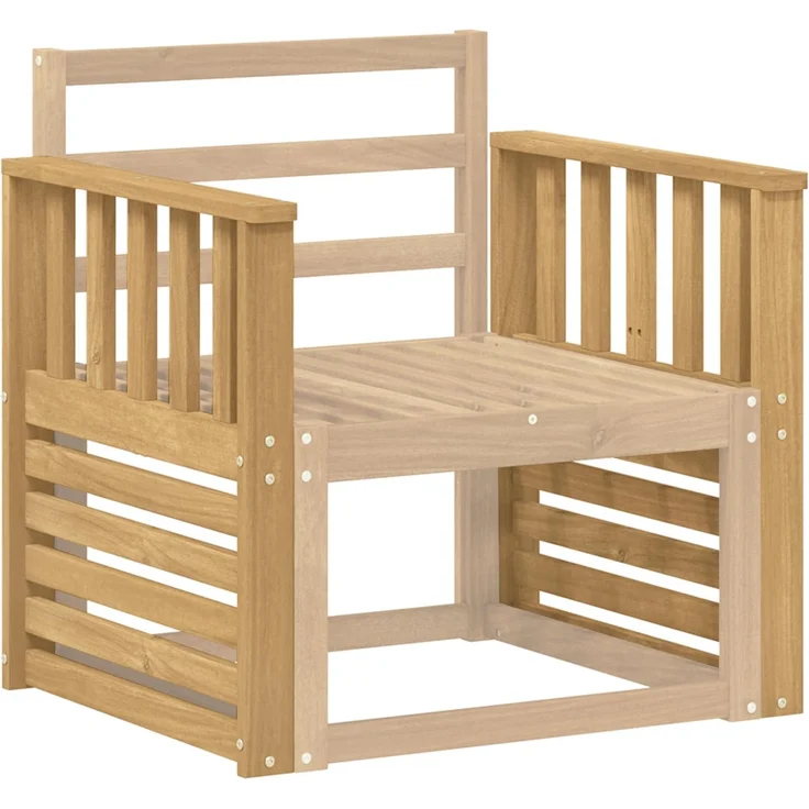 vidaXL Armlehnen Modul 2 stk. Weiß 60 x 6 x 61 cm Massivholz Akazie 901523 – Bild 3
