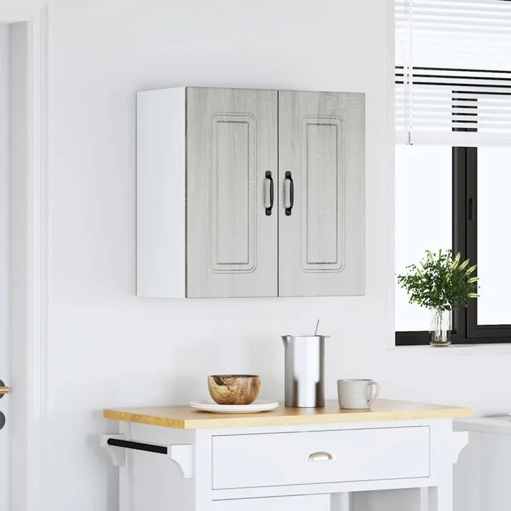 vidaXL Küchen-Hängeschrank Kalmar Grau Sonoma Holzwerkstoff 853583 – Bild 1