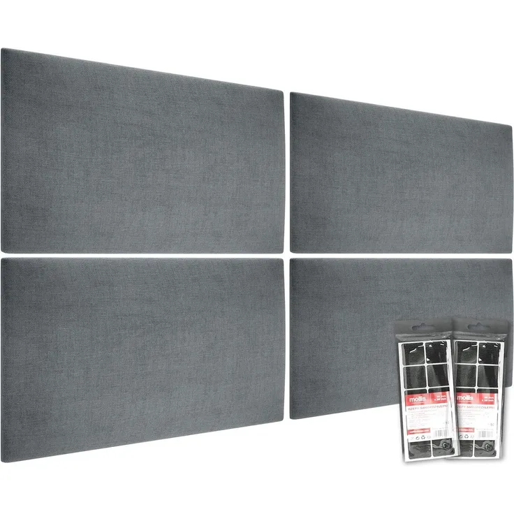 mollis Kopfteil Rechteckig Wandpolster Wandkissen Bettkopf Akustikpaneel, (4 St), FSC-Zertifiziert CU-COC-827249, FSC® C114919