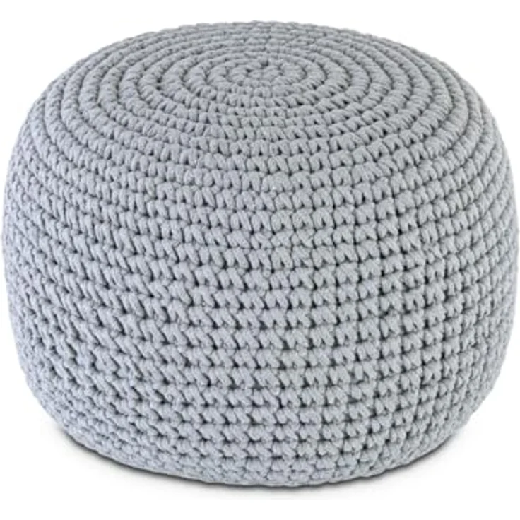 Amagohome Sitzhocker Bodenkissen Pouf Ø55 H37 Mohar Sitzhocker Sitzpouf waschbar nachfüllba, Bezug abnehmbar u. bei 30° Feinwäsche waschbar! – Bild 2