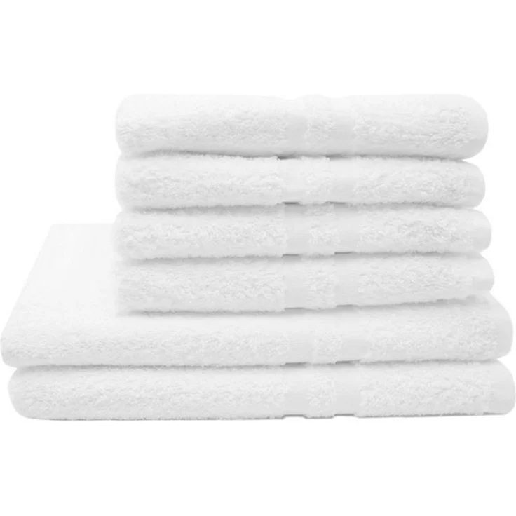 ZOLLNER Handtuch Set, Walkfrottier (6-St), 100% Baumwolle, vom Hotelwäschespezialisten, mit Bordürenstreifen – Bild 4
