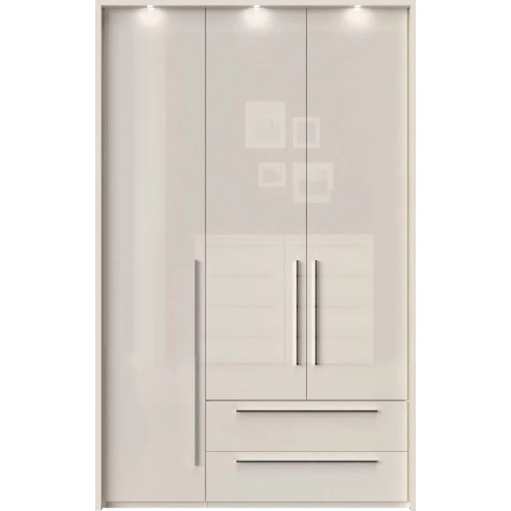 Places of Style Kleiderschrank Piano beige, UV lackiert, hochglänzend, in vielen Breiten mit 2 Schubladen – Bild 5