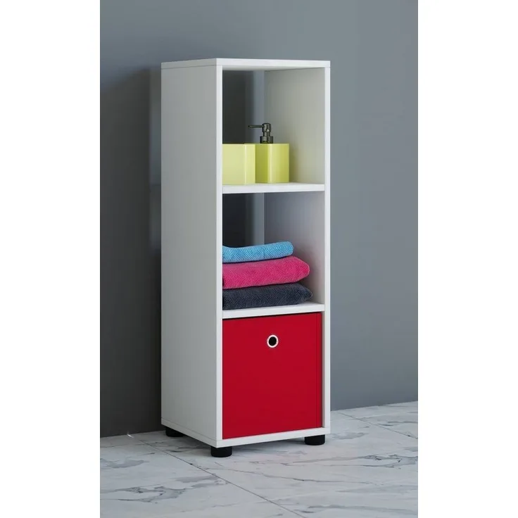 VCM 'Benas' Regal, weiß, für 3 Stoffboxen