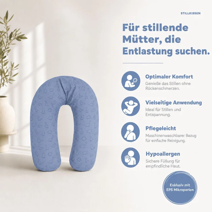 Fillikid Stillkissen Stillkissen EPS Mikroperlen 190 cm Exklusiv – Bild 2