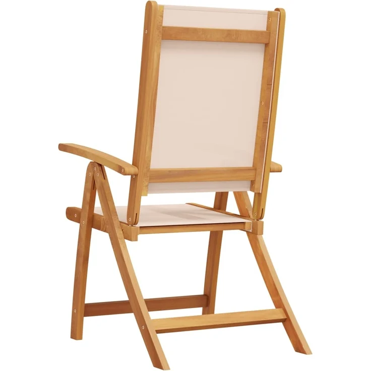 vidaXL Gartenstühle 2 Stk. Klappbar Massivholz Akazie und Textilene 4008420 – Bild 5