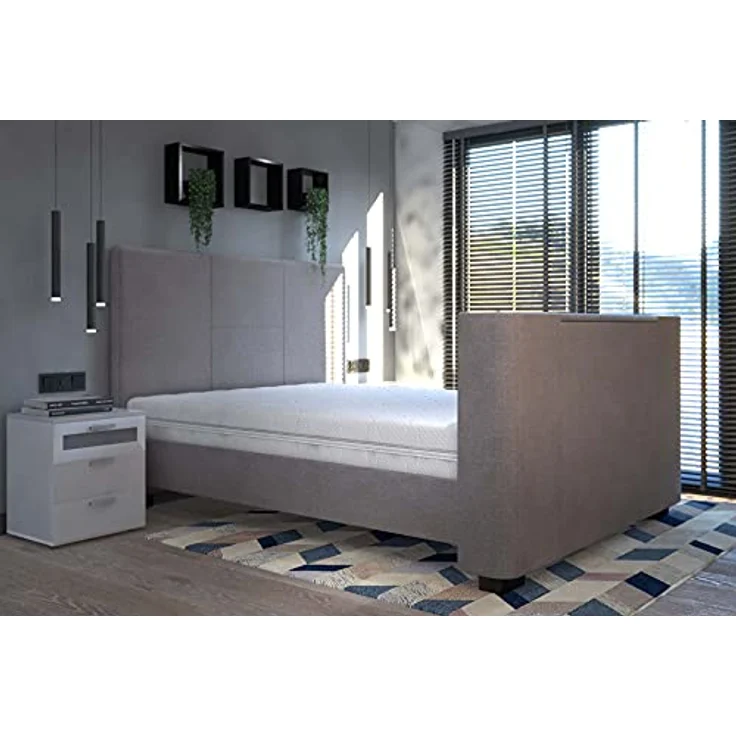 Amazon Basics Hochelastische Wendematratze, MittelFest (H3) und Fest (H4), 140 x 200 x 20 cm, Weiß – Bild 3