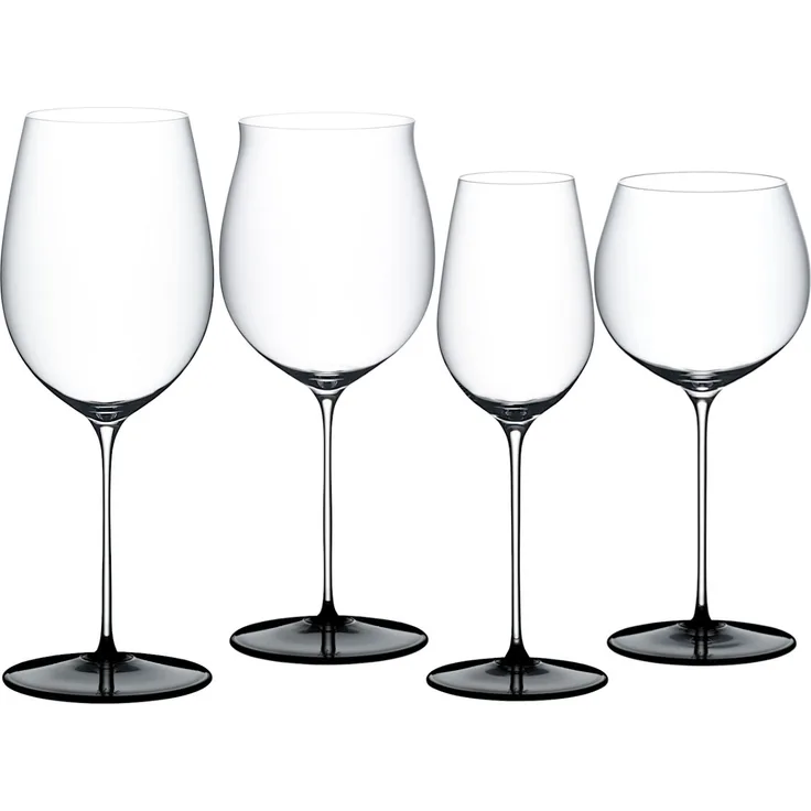 RIEDEL 5110/74 FATTO A MANO BLACK TIE Tasting Set - 4 Gläser aus Kristallglas