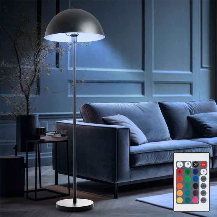 RGB LED Stehleuchte, dunkelgrau matt, Alu, H 145 cm – Bild 2