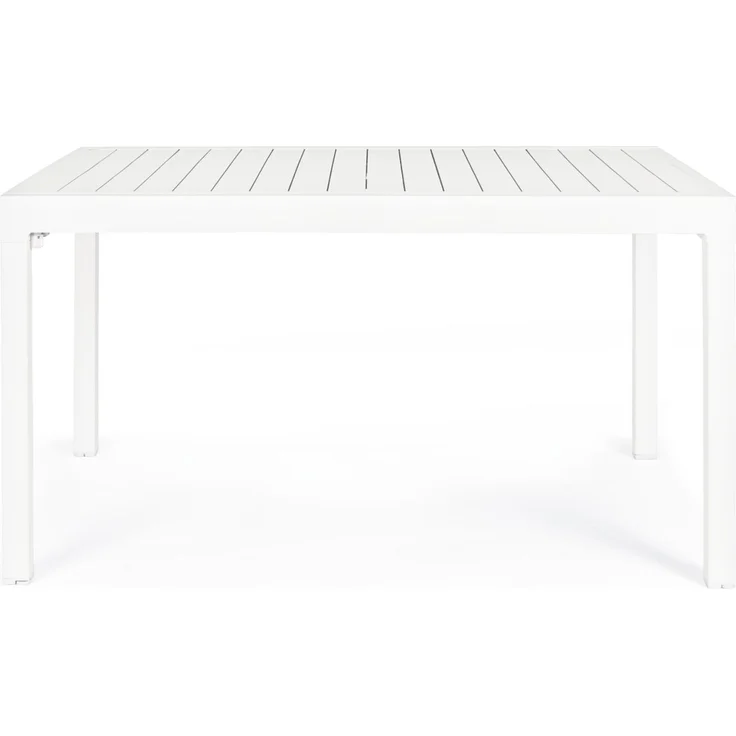 Gartenesstisch Pelagius aus Aluminium, ausziehbar und wetterfest, modern, weiß, für 8–10 Personen – Bild 4