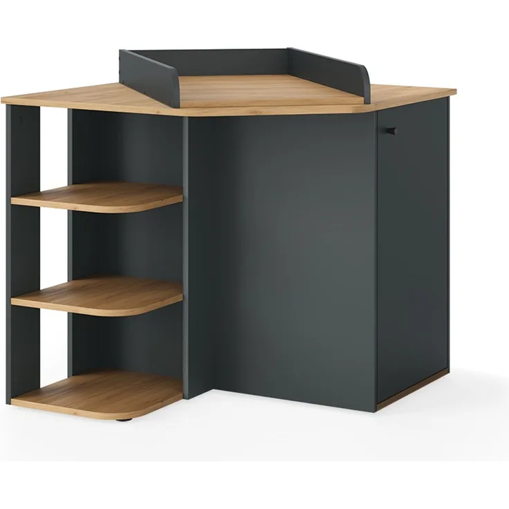 Wickelkommode Kristian Anthrazit/Artisan 85 x 77.3 cm mit Wickelaufsatz Vicco