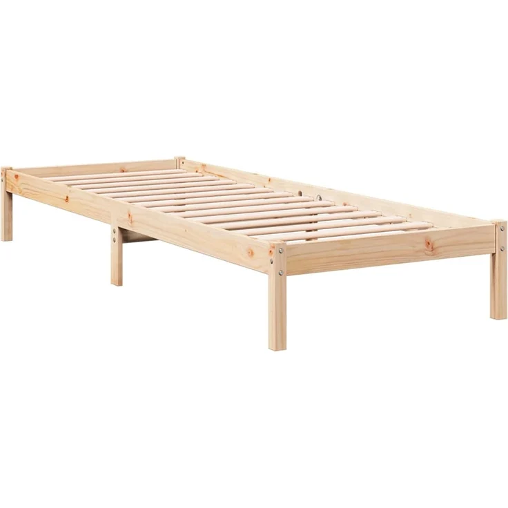 vidaXL Massivholzbett Extra Lang ohne Matratze 100x210 cm Kiefernholz 852404 – Bild 3
