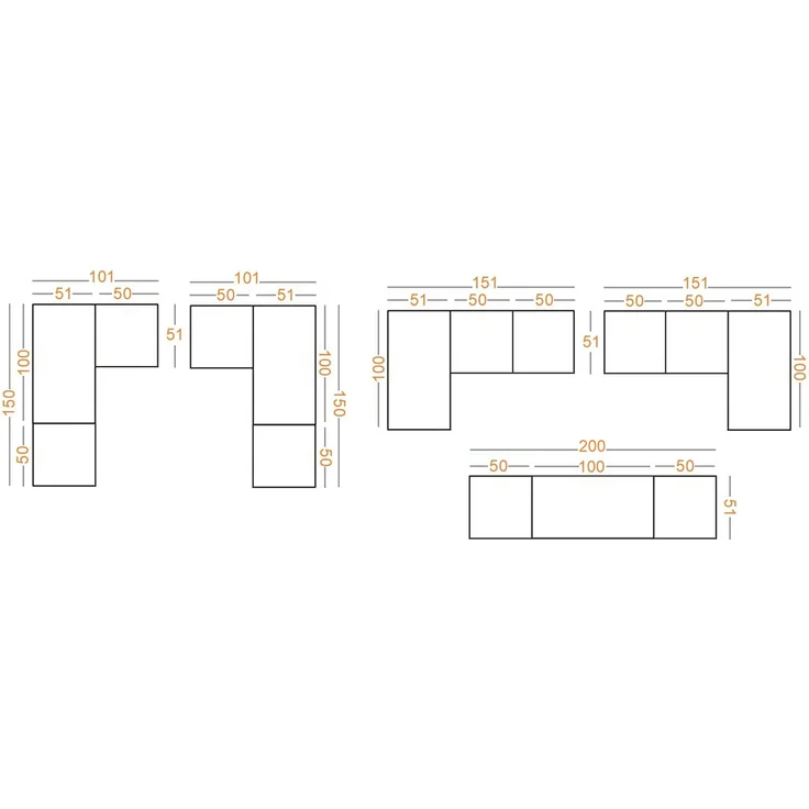 Marmex Möbel Tres Set-G/N (B) Hohes offenes Schranksystem, Einbauschrank ohne Türen, Schlafzimmerschrank mit Regalen und Kleiderstangen, laminierte Spanplatte, weiß 200 x 246 x 51 cm – Bild 7