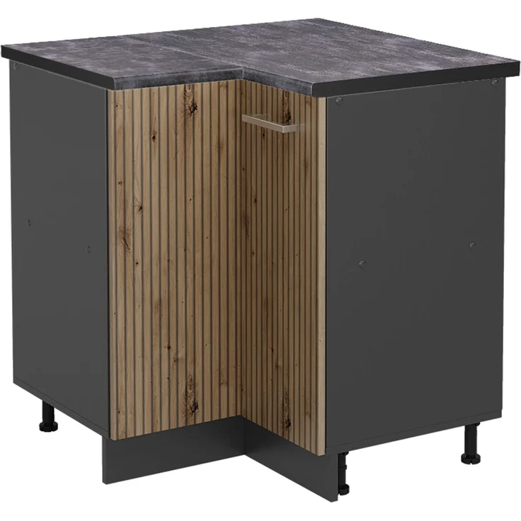 Eckunterschrank R-Line Artisan-Eiche 75.6 cm , AP Anthrazit Vicco – Bild 1