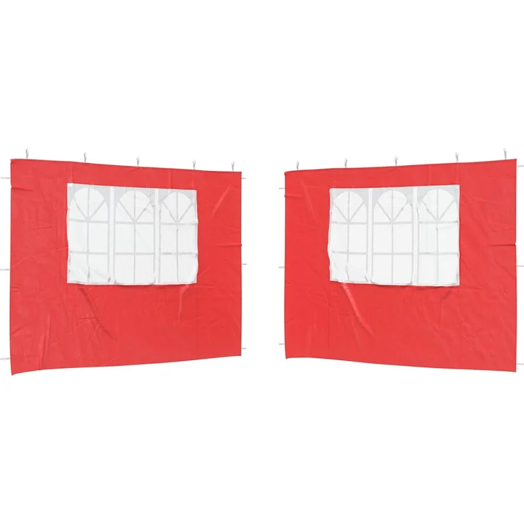 vidaXL Partyzelt-Seitenteil 2 Stk. 300 x 195 cm Rot PE und Stahl 42033004 – Bild 2