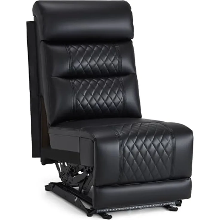 M MCombo Mittelsitz für 2er Kinosessel 7705MS (Kunstleder,Schwarz)