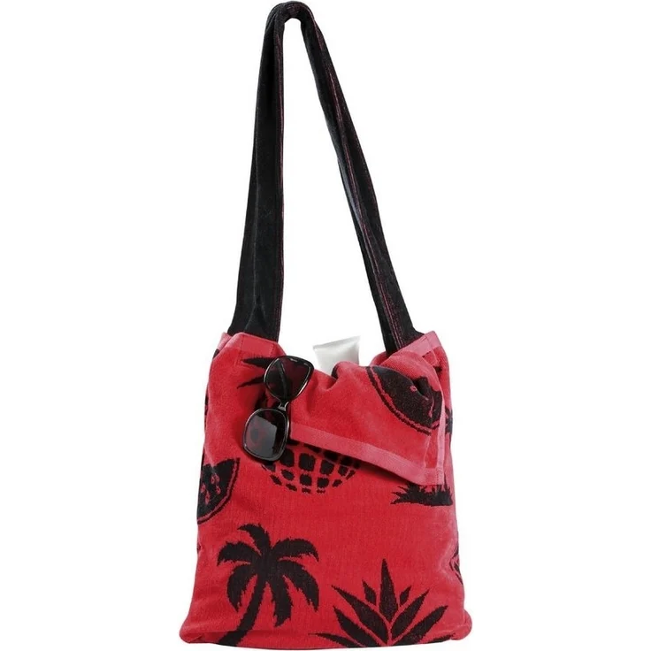Delindo Lifestyle Strandtuch Strandtuch mit Schultertasche, Frottier (1-St), 2in1 – Bild 2