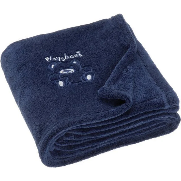 Playshoes Unisex Baby Fleece-Decke Bär 301700, 11 - Marine, 75x100 cm/29. 5 Inch x 39. 4 Inch – Bild 2