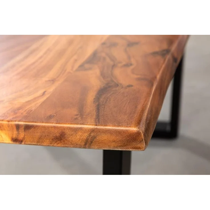 riess-ambiente Couchtisch MAMMUT 120cm natur / schwarz (Einzelartikel, 1-St), Wohnzimmer · Massivholz · Metall · Baumkante · Industrial – Bild 6
