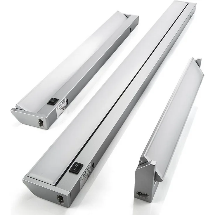 SO-TECH® LED Unterbauleuchte Alessia 350-910 mm mit diffuser Scheibe ohne Lichtpunkte, Reihenschaltung, LED fest integriert, Neutralweiß, 1er Set 5W / 350 mm