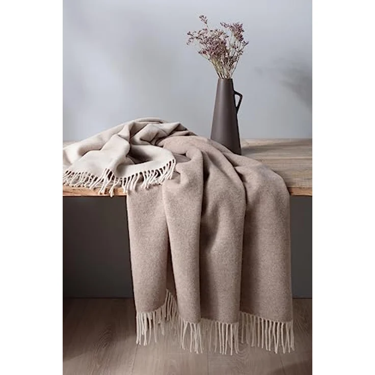 Wohndecke Naturale, Traumschloss, 80% Wolle, 20% Kaschmir, luxuriöse Qualität – Bild 3