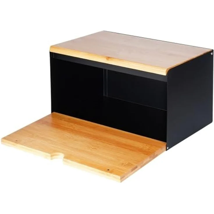 Brotkasten Vilde Metall/Holz doppelter Deckel 35 5 x 22 x 20 5 cm – Bild 5