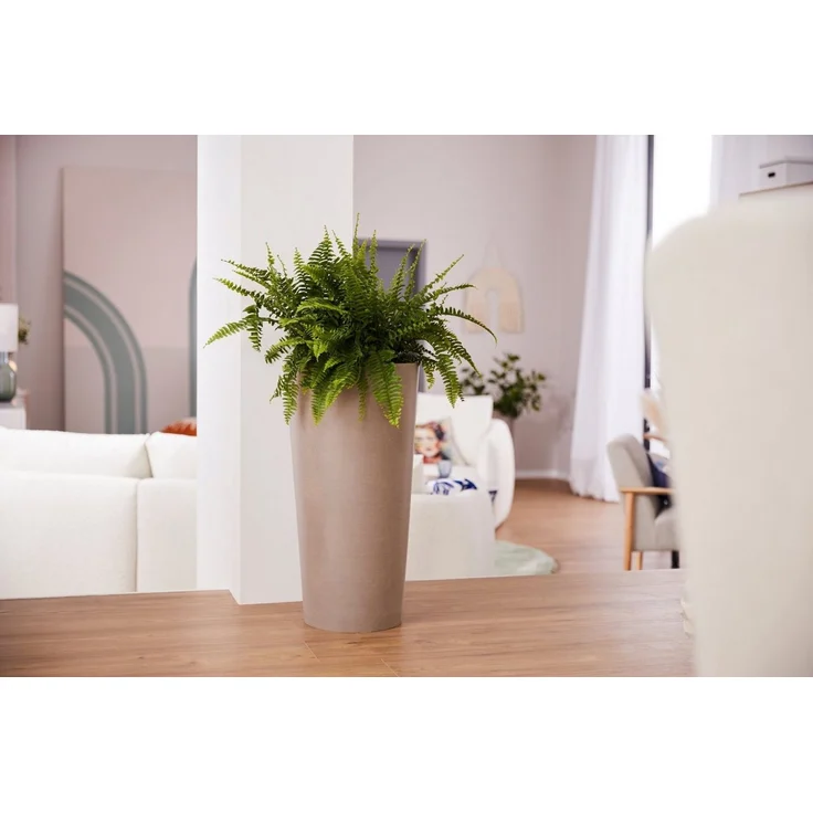 ECOPOTS Blumentopf AMSTERDAM MID HIGH Taupe, BxTxH: 34x34x66 cm – Bild 3