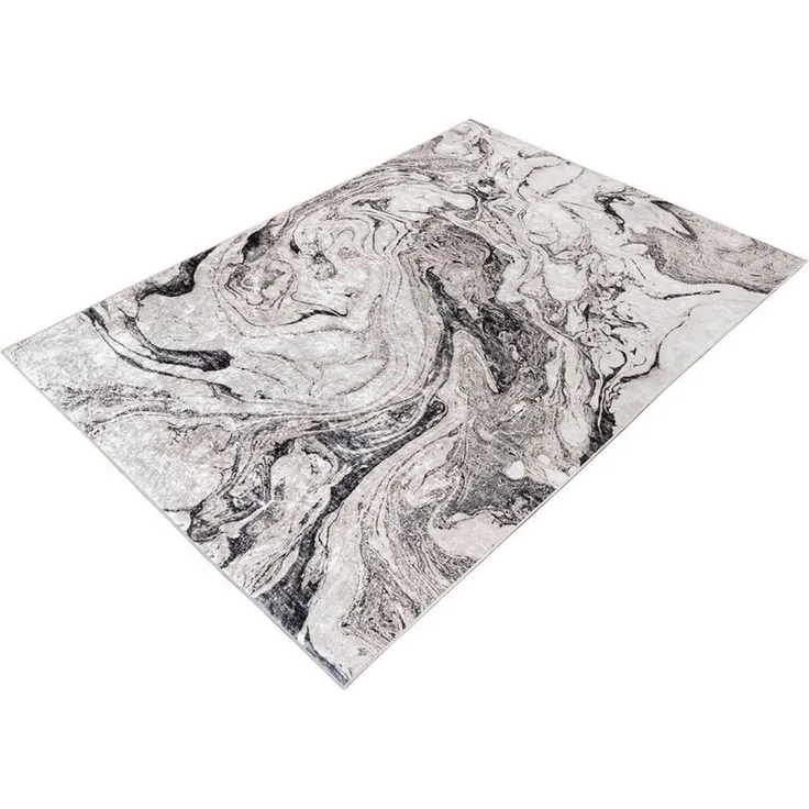 riess-ambiente Designteppich ART RUGS 230x160cm weiß grau · Kurzflor-Teppich im modernen Design, rechteckig, Höhe: 8 mm, Wohnzimmer · Fußbodenheizung-geeignet · Indoor · Grafikmuster