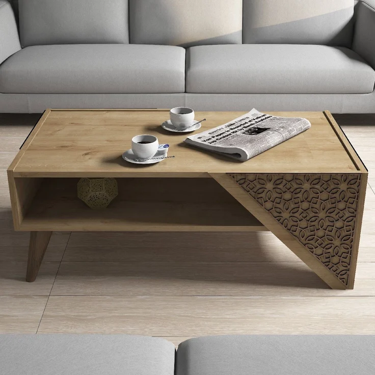 Skye Decor 'Beril - Oak' Couchtisch, Eiche, 105 x 58 x 40 cm – Bild 2