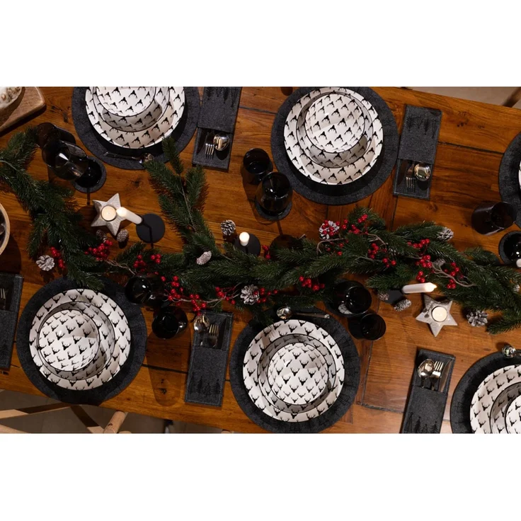 Weihnachts-Teller ca. 20 cm tief aus Porzellan | Festlicher Suppenteller für Weihnachtsgerichte, Vorspeisen & Desserts | Spülmaschinenfest & langlebig – Bild 6