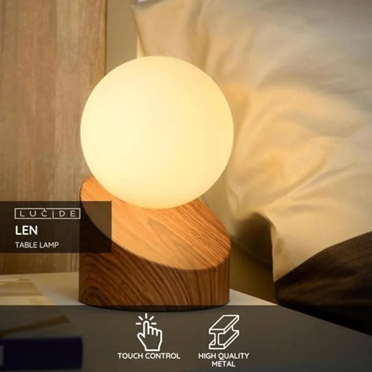 Lucide 45561/01/70, Nachttischlampe mit Opalglas und Touch-Schalter, mehrfach erhältlich in verschiedenen Farben – Bild 4