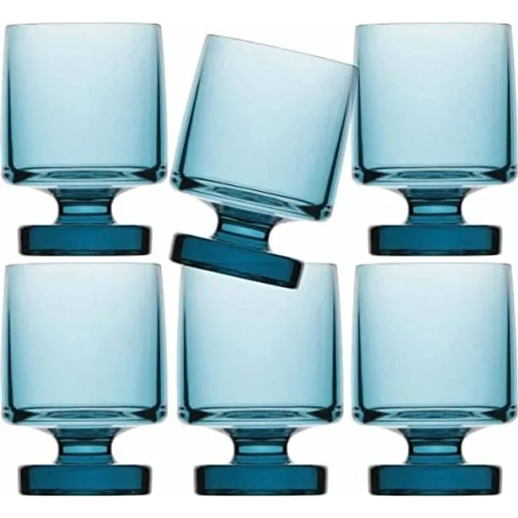 Weinglas Set 6 Stück, unzerbrechlich - Bahamas Turquoise