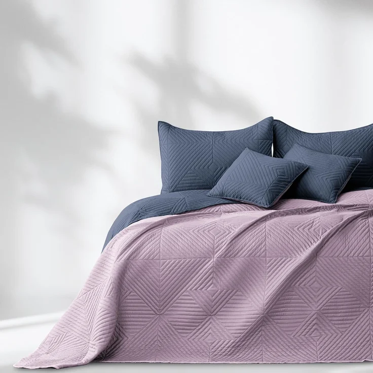 AmeliaHome Tagesdecke anthrazit Flieder 200x220 Bettüberwürf zweiseitig Ultrasonic Steppung Polyester Softa – Bild 3