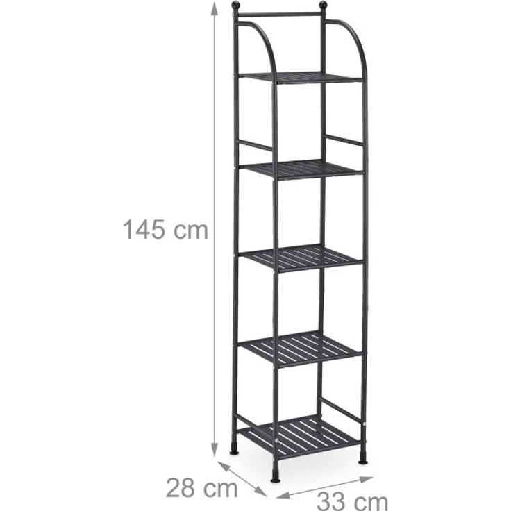 Schmales Standregal mit 5 Ablagen – Bild 4
