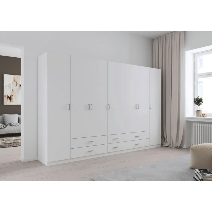 rauch Drehtürenschrank Kleiderschrank Garderobe GAMMA Breiten 91/136/181/226/271/315/360 cm (in 3 Ausstattungen BASIC/CLASSIC/PREMIUM (inkl. SOFT-CLOSE-Funktion) mit Schubladen, verschiedene Griff-Varianten TOPSELLER MADE IN GERMANY – Bild 2