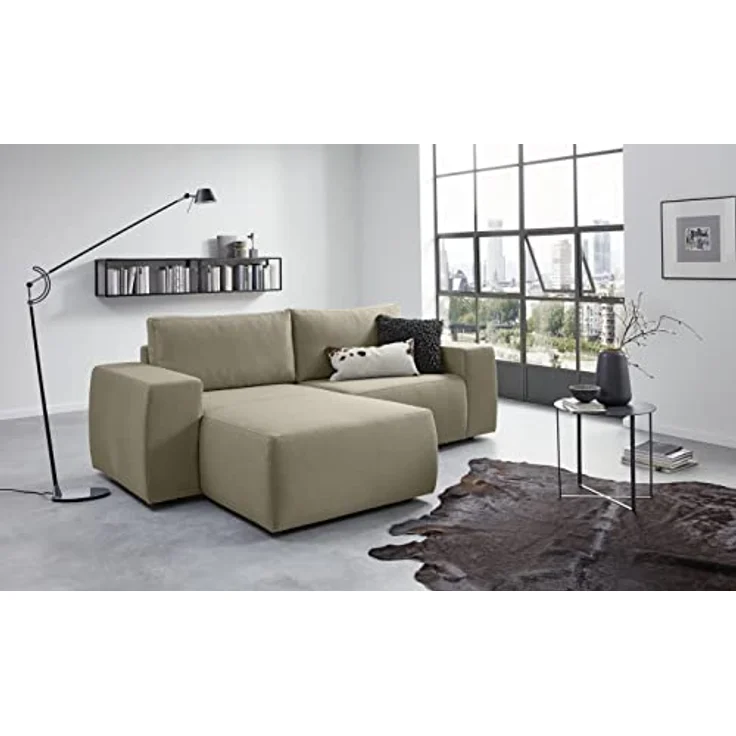 LOOKS by Wolfgang Joop Looks II Designer Ecksofa, Eckcouch, beidseitig montierbar, Polstersofa, Schlamm, 242 x 160 x 70 cm – Bild 3
