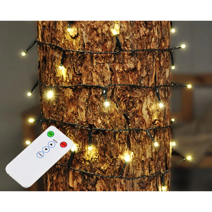 LED Weihnachtsbaum Beleuchtung Leuchtkette Lichterkette mit Fernbedienung 50 LED